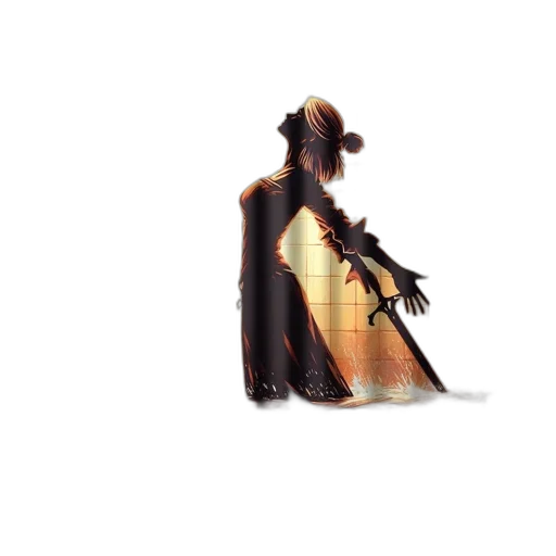 dress, jacket, staff, mask transparent PNG cut-out