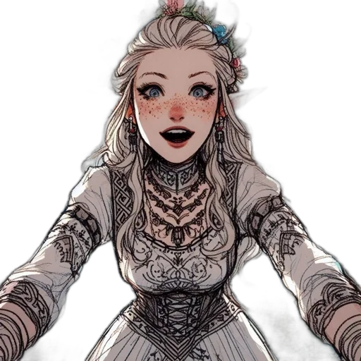 dress, crown, jewelry, face transparent PNG cut-out