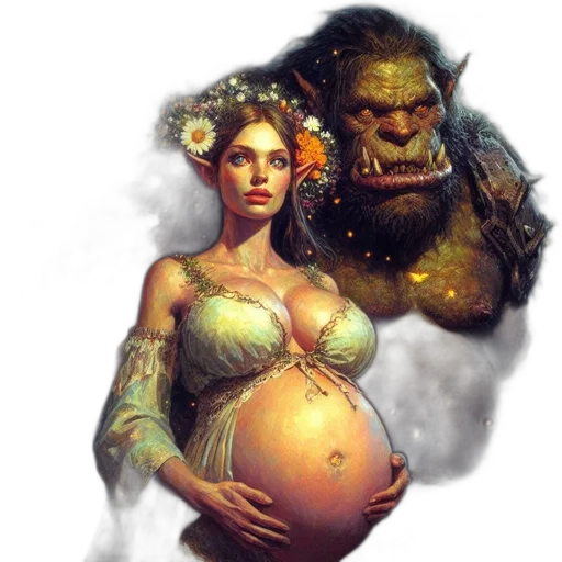 fantasy art, concept art, photorealistic, comic book art transparent PNG cut-out