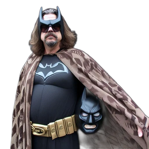 individual, donning, distinctive, batman transparent PNG cut-out