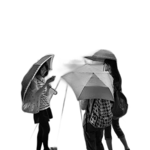umbrella, jacket, hat, mask transparent PNG cut-out
