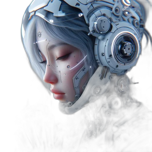 robot, mask, face, creature transparent PNG cut-out