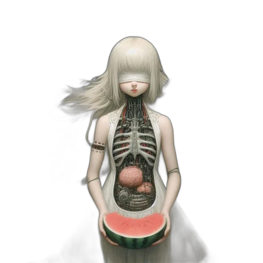 robot, dress, mask, creature transparent PNG cut-out