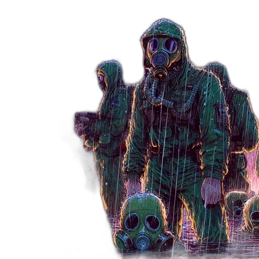 jacket, mask, robot, creature transparent PNG cut-out
