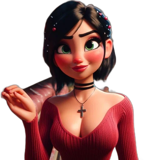 dress, jewelry, face, staff transparent PNG cut-out