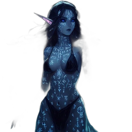 dress, fantasy art, concept art, comic book art transparent PNG cut-out