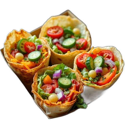 food, photorealistic, box, burrito transparent PNG cut-out