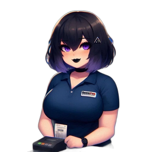 staff, hair, robot, face transparent PNG cut-out