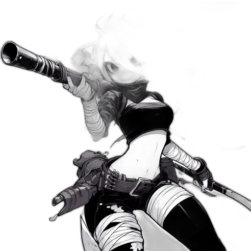 weapon, sword, staff, comic book art transparent PNG cut-out