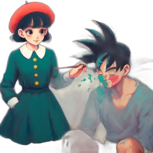 anime, concept art, watercolor, pixel art transparent PNG cut-out