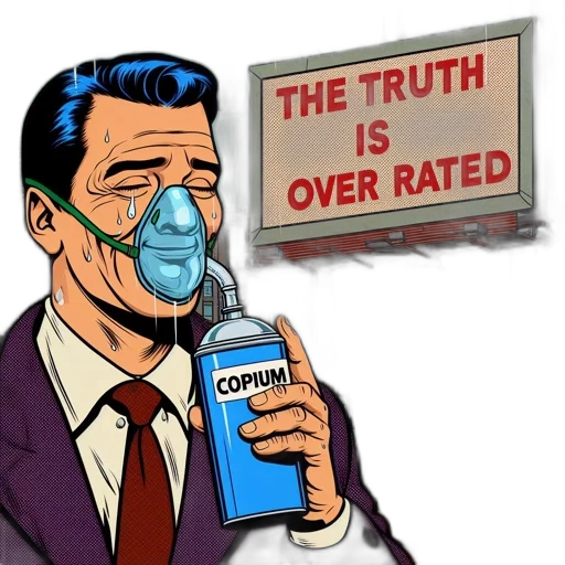 mask, vaporwave, comic book art, man transparent PNG cut-out