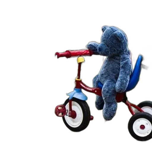 blue, teddy, bear, sits transparent PNG cut-out
