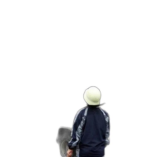hat, jacket, staff, robot transparent PNG cut-out
