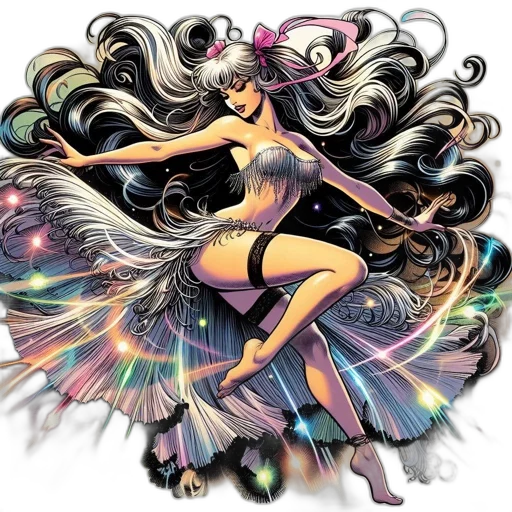 dress, hair, fantasy art, comic book art transparent PNG cut-out