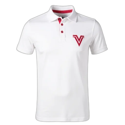 white, polo, shirt, red transparent PNG cut-out