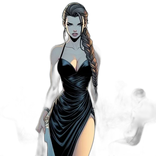 dress, comic book art, concept art, fantasy art transparent PNG cut-out