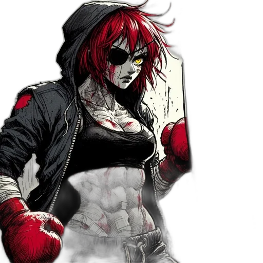 comic book art, concept art, pixel art, anime transparent PNG cut-out