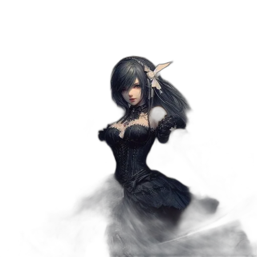 dress, staff, mask, weapon transparent PNG cut-out