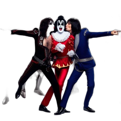 concept art, comic book art, three, individuals transparent PNG cut-out