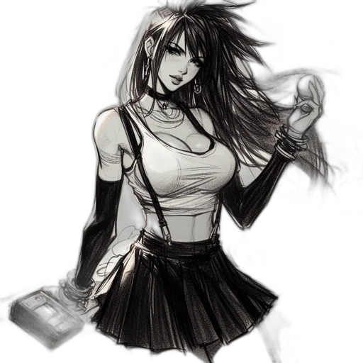 dress, fantasy art, anime, concept art transparent PNG cut-out