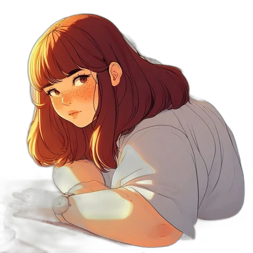 hair, face, dress, creature transparent PNG cut-out