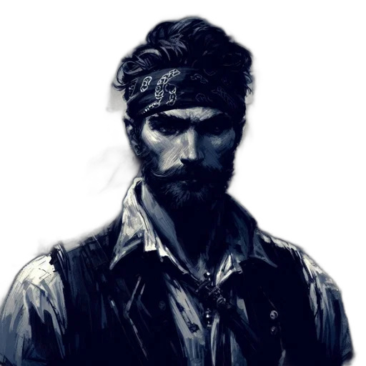 face, concept art, comic book art, photorealistic transparent PNG cut-out