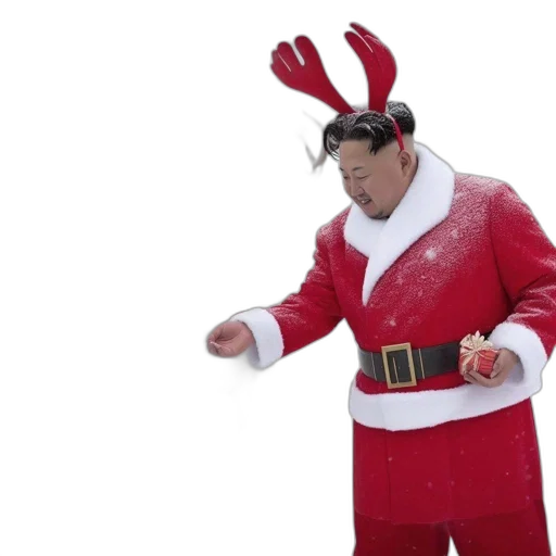 staff, man, dressed, santa transparent PNG cut-out