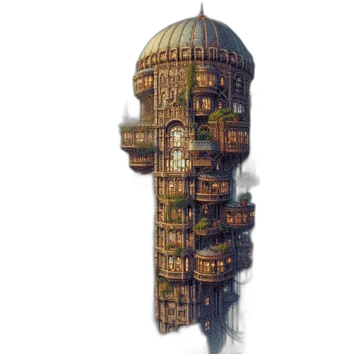 building, robot, face, weapon transparent PNG cut-out