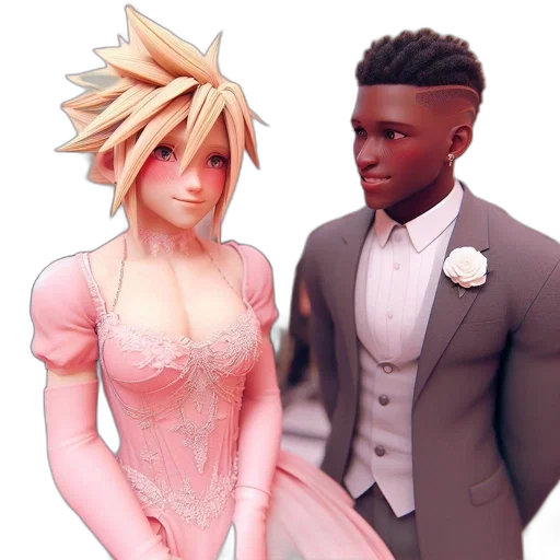 dress, 3d render, concept art, anime transparent PNG cut-out