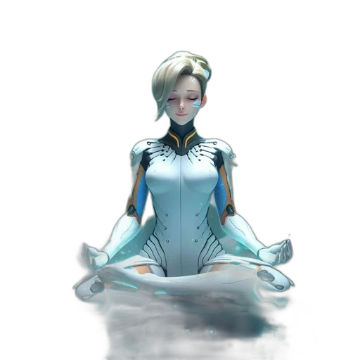 robot, dress, staff, weapon transparent PNG cut-out