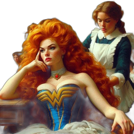 comic book art, oil painting, photorealistic, fantasy art transparent PNG cut-out