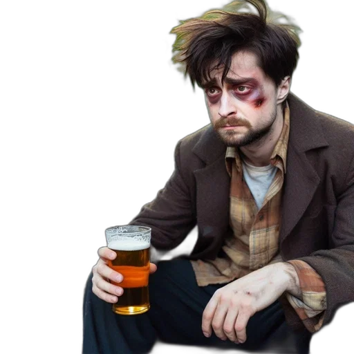 jacket, face, concept art, photorealistic transparent PNG cut-out