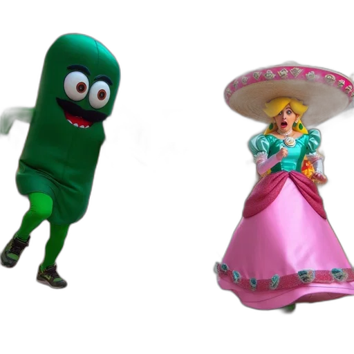dress, food, creature, hat transparent PNG cut-out