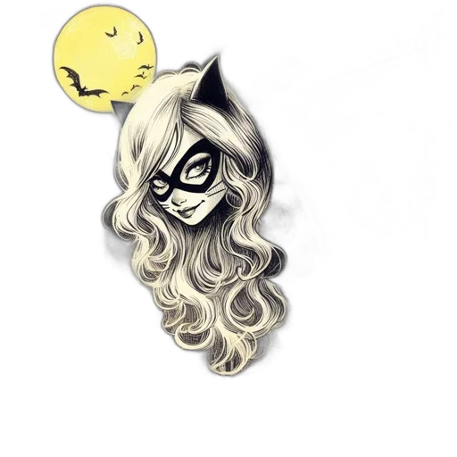 mask, comic book art, cartoon, fantasy art transparent PNG cut-out