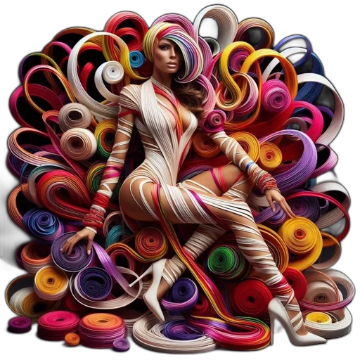 hair, dress, jewelry, fantasy art transparent PNG cut-out