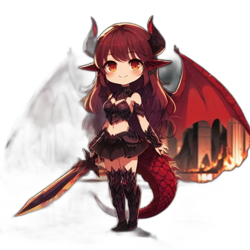 dragon, creature, weapon, staff transparent PNG cut-out