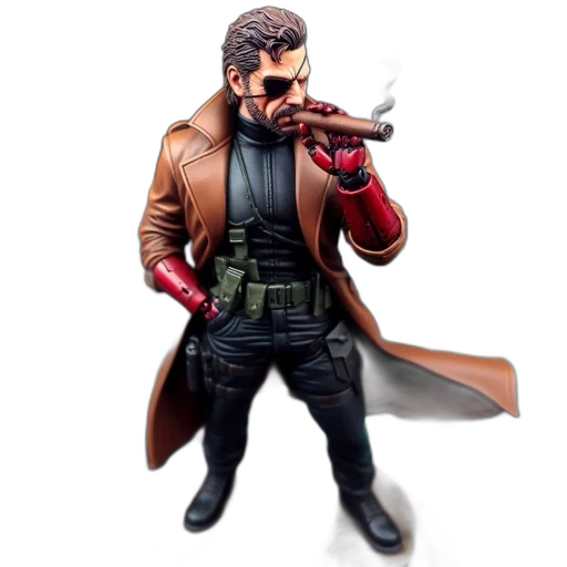jacket, weapon, concept art, 3d render transparent PNG cut-out