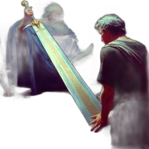 sword, staff, weapon, dragon transparent PNG cut-out