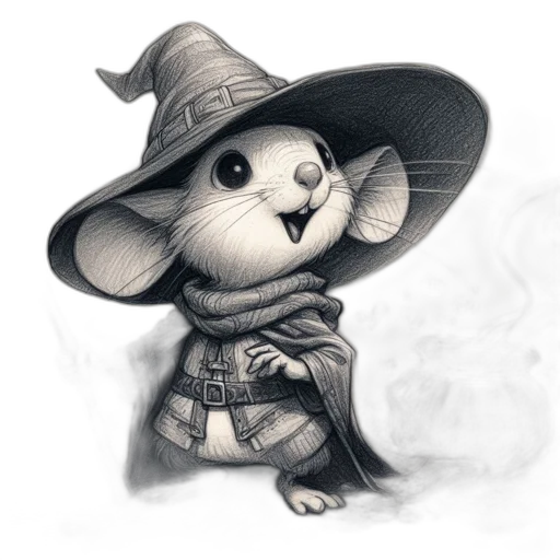 hat, staff, fantasy art, concept art transparent PNG cut-out