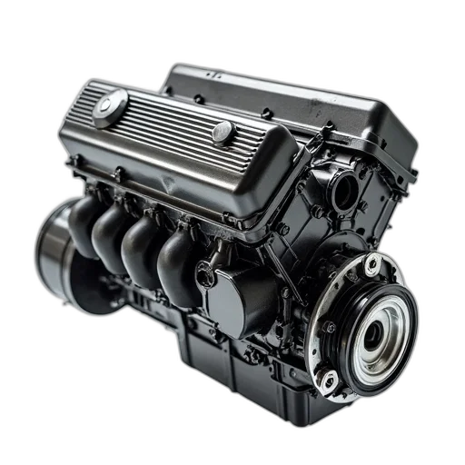 car, small, block, engine transparent PNG cut-out