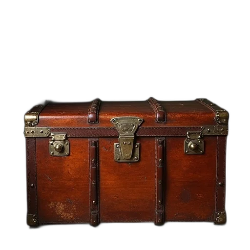 furniture, antique, steamer, trunk transparent PNG cut-out