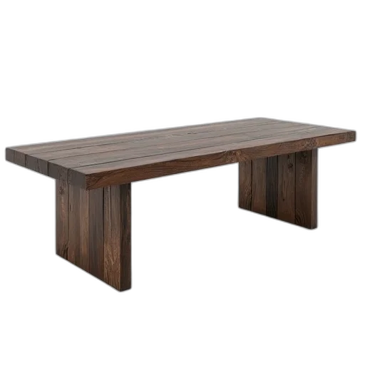 furniture, 3d render, rustic, wooden transparent PNG cut-out