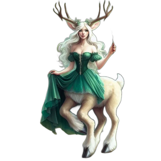 dress, animal, creature, fantasy art transparent PNG cut-out