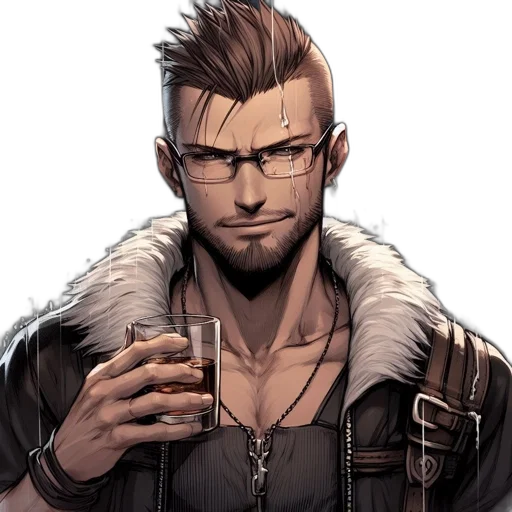 staff, jacket, face, concept art transparent PNG cut-out