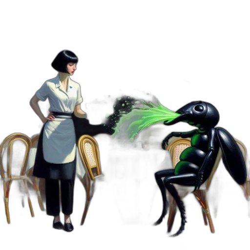 creature, mask, staff, concept art transparent PNG cut-out