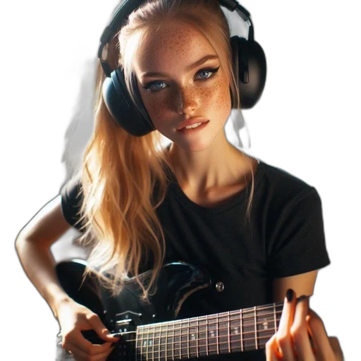 face, jacket, hair, weapon transparent PNG cut-out