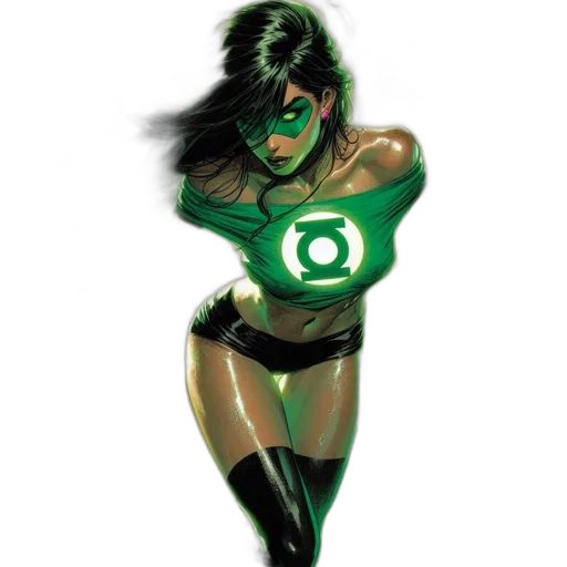 comic book art, concept art, green, image transparent PNG cut-out