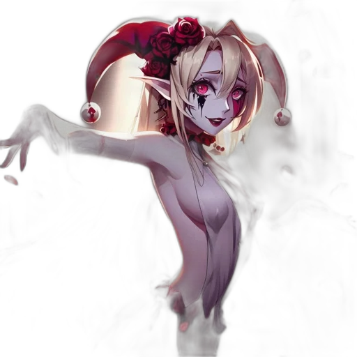 creature, mask, dress, staff transparent PNG cut-out
