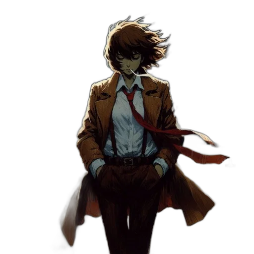 jacket, staff, mask, face transparent PNG cut-out