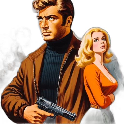 jacket, weapon, comic book art, concept art transparent PNG cut-out